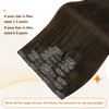 Full Shine Clip in Hair Extensions Real Human Hair Dark Brown Clip in Hair Extensions 18 Inch Invisible Pu Human Hair Clip in Extensions Straight Seamless Extensions Clip in Human Hair 8 Pcs 120Gram