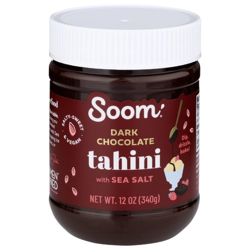 SOOM FOODS Dark Chocolate Sea Salt Tahini, 12 OZ