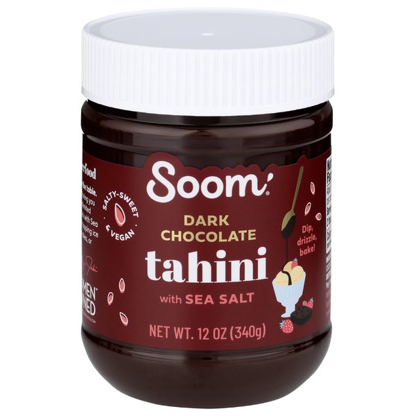 SOOM FOODS Dark Chocolate Sea Salt Tahini, 12 OZ