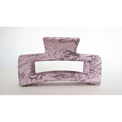 Generic Lavender and purple splatter paint rectangle hair claw clip