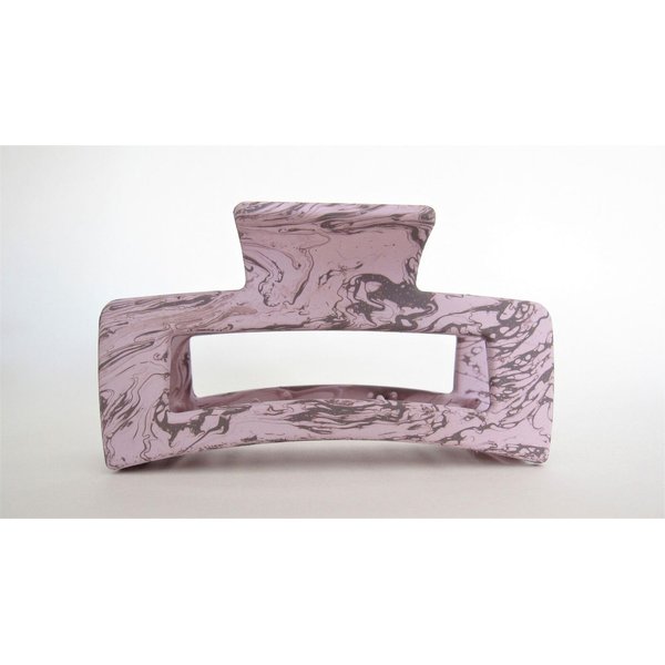 Generic Lavender and purple splatter paint rectangle hair claw clip