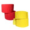Red and Gold Yellow Crepe Paper Streamers (2 Rolls Each Color) USA-Made