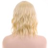 BERON Blonde Wigs for Women With Bangs Short Wavy Girls Bob Hair Wig Light Blonde Heat Resistant Synthetic Wigs for Cosplay Party or Daily Used