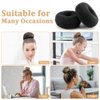 MAGDIY 10 Pcs Hair Bun Maker Medium Hair Donuts for Buns, Black Ballet Bun Kit with 50pcs U Shaped Hair Pins and 10pcs Sock Bun for Women Girls Short & Thin Hair (Size M-3.15 inch, Brown)