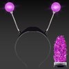 Funcredible Light Up Alien Headband and Glitter - Purple Martian Alien Antenna Headband - Sparkly Alien Costume Accessories - Space Head Bopper Outfit