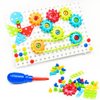 ChuburD 177pcs Kid's Building Toys,Interlocking Gear Set Building Blocks,for Kids Ages 3 and Up, Kids Play Toolbox,Drive Belt Gears,for Classroom Learning,Kids' Party,Toddlers Boys Girls Favor