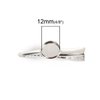 JGFinds Silver Tone Barrette Hair Clips with Cabochon Setting for DIY Crafts & Accessories, 20 Pack for Arts & Crafts