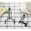 Artliving 3.5 Inch Black Mini Iron Stand Cookie Holder Display Stand Place Card Holder Display Easels at Weddings, Birthday Party (4 pack)