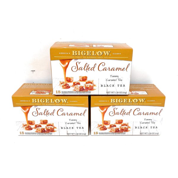 Bigelow Salted Caramel Black Tea 1.56 oz. 18 bags (pack of 3)