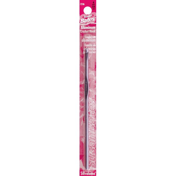 Susan Bates Silvalume Aluminum Crochet Hook 5 1/2 inch Size G 6 Lavender 12106-G 6 (6-Pack)