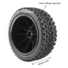 GDOOL 4-Pack 1:10 RC Rubber Car Tires On Road Tyres 12mm Hex Plastic Wheels Rims for Racing TT01 TT02 XV01 TA06 PTG2 94111 94188 94108 9125 X07 RC Cars