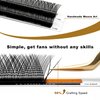 KOLYBEL YY Eyelashes Extension Lashes Y Shaped 0.07mm D Curl 8-15mm Mixed Tray Lash Extension Easy Premade Fans 2D Soft Matte Black Volume Lashes Supply(YY,0.07-D-8-15mm)