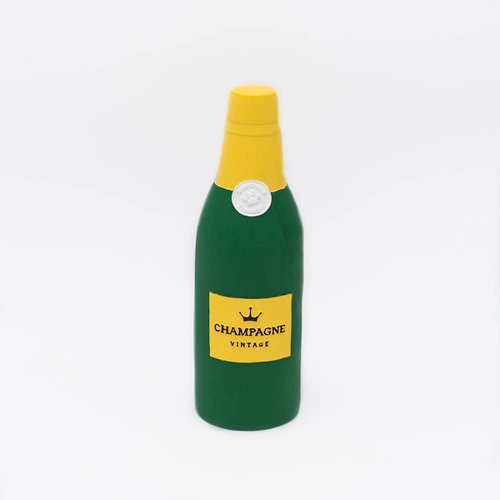 ZippyPaws - Latex Happy Hour Crusherz, Drink Themed Crunch Water Bottle Dog Toy - Champangne