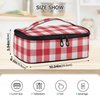 IHCVHQX Lunch Bag for Men Women Red White Gingham Check Insulated Lunch Bag Flat Lunch Pail Reusable Cooler Bags Lunch Tote Bag for School Office Picnic Travel
