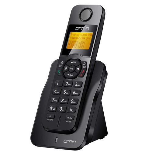 Ornin D1005 Cordless Phone for Home, ECO Technology, Caller ID, Speakerphone(Single Pack, Black)