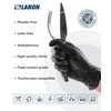 LANON Food Safe Disposable Nitrile Gloves, Latex-Free, Powder-Free, Silicone-Free, Textured Fingertips, Cooking, Black，X-Large