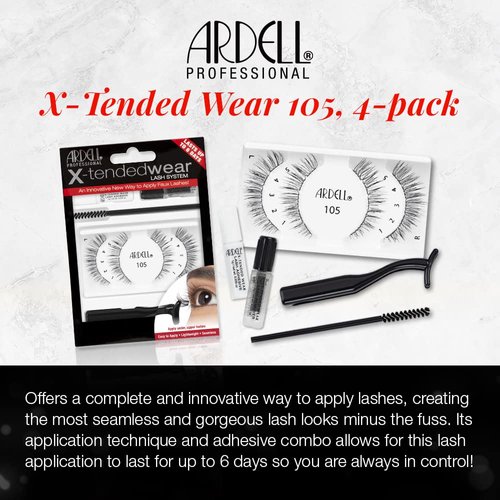 Ardell Individual Lashes X-tended Wear-105, 4-Pack