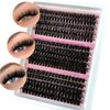 15 Rows Fluffy Cluster Lashes 60D+80D+100D Natural Thick Eyelash Clusters DD Curl Individual Lashes DIY Eyelashes Extension (290pcs60D80D100D)