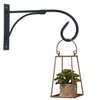 Tinsow Plant Bracket Iron Wall Hooks Straight Downcurled Hanging for Wind Chimes, Flower Baskets, Decorative Plants, Lantern, Wind Spinners, Bird Feeders, Indoor or Outdoor Decoration