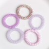 Spiral Hair Ties,Pack of 5,Elastic Coil Hair Ties for Women Girls,No Crease Telephone Wire Cord Hair Ties for Thick Hair & Thin Hair(Purple)