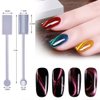 SILPECWEE 3Pcs 3D Cat Eyes Nail Art Magnetic Pen Set Double Head Magnet Stick UV Gel Magic Manicure Tools For DIY&Salon