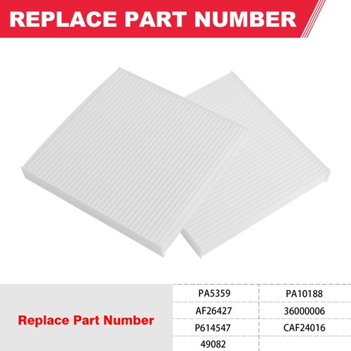 Cabin Air Filter Fit for Freightliner M2 M2 106 112 108SD 114SD 122SD Trucks Replaces# 36000006 AF26427 PA5359 49082 P614547 PA10188 (2Pcs)