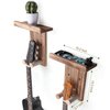 Keebofly Guitar Wall Mount,2 Pack Guitar Wall Hanger Holder Guitar Hanger Shelf with Pick Holder Wood Guitar Rack for Acoustic or Electric Guitar,Ukulele,Bass,Mandolin Brown,[Patented]