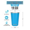 Real Deal Steel Party Pints: 16 oz Pint Cups, Stackable Tumblers, Eco Friendly Premium Metal Drinking Glasses