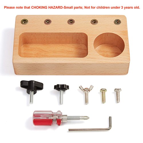 MONT PLEASANT Montessori Screw Driver Board for Kids Basic Skills Educational Learning Toys for 3 4 5 Year Old Kids Toddlers Sensory Toy Preschool Screw Sorter Game Wooden Toy