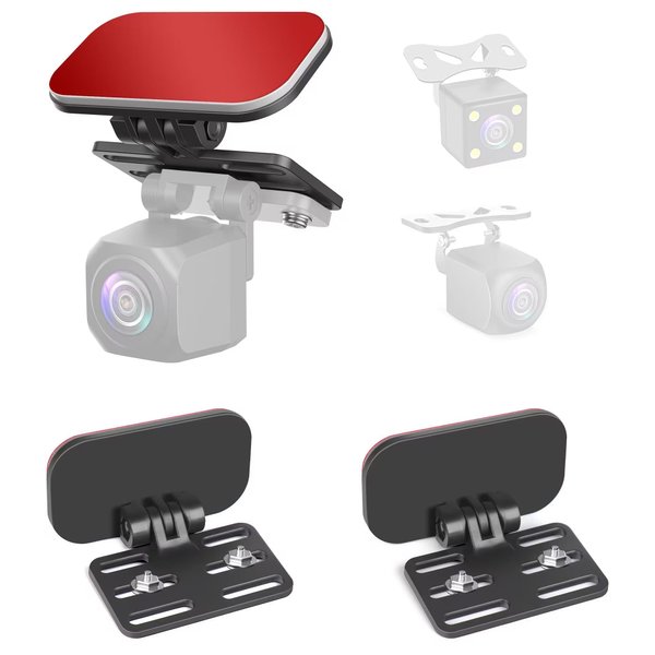 Naponal Dash Cam Rear Camera Mount(2 PCS), Universal Rear View Camera Rear Window Mount, Mirror Camera Rear Windshield Backup Camera Bracket, Car Dashcam Reverse Camera Holder, Easy to Install.