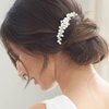 Brishow Crystal Bride Wedding Hair Comb Bridal Hair Pieces Pearl Hair Accessories for Women and Girls (Silver)