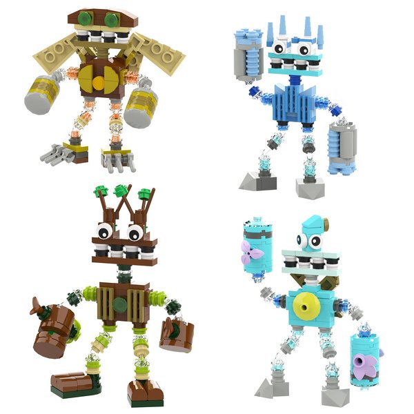 Singing Monsters Upgraded Building Blocks Toys Kit,Wubbox Toys Game Build and Display Model Toys,Christmas Birthday Gifts for Kids Adults Fans 388 Pcs