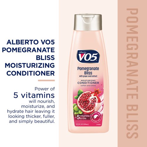 VO5 Moisturizing Conditioner - 12.5 Fl Oz - Pomegranate Bliss - Grape Seed Extract Leaves Hair Looking Vibrant and Beautiful