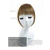 Rose bud Bangs Hair Clip in Bangs Remy Human Hair Extensions Flat Face Fringe Bangs Human Hair Pieces for Women Light Brown