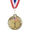 Juvale Gold Medals - 6-Pack Metal Winner Awards, Perfect for Sports, Competitions, Spelling Bees, Party Favors, 2.75 Inches Diameter with 16.3 Inch USA Ribbon