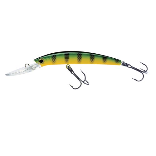 Yo-Zuri Crystal Minnow Deep Diver Walleye (F) 90mm 3-1/2" Green Perch Floating Deep Diver Lure
