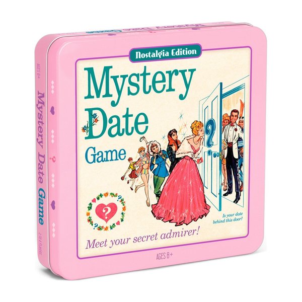 Winning Solutions Mystery Date Classic Board Game With Nostalgic Tin Case, Pink
