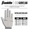Franklin Sports 2nd-Skinz Batting Gloves - White/White - Youth XX-Small