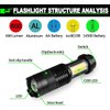 MODOAO COB LED Flashlights,Ultra Bright 4 Modes Mini Handheld Torch,Waterproof Pocket Lights Handheld Flashlight (10 Pack)
