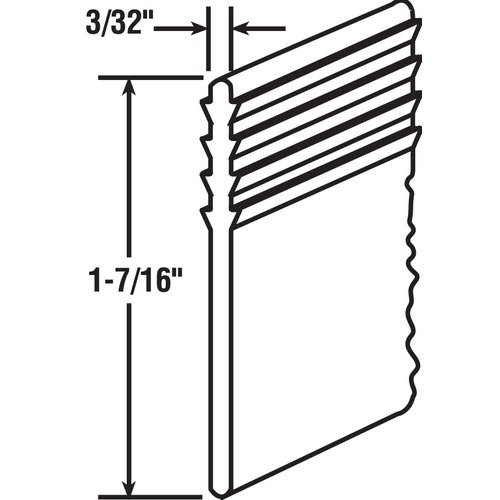 Prime-Line M 6092 3/32 x 36 In. Shower Door Bottom Sweep (Single Pack)