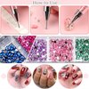 Lishae 2PCS Dual-Ended Nail Rhinestone Picker Tool, Wax Tip Pencil Pick up Applicator, DIY Nail Dotting Pen, Nail Art Pen for Gems, Stones, Crystals, Nail Accessories for Manicure