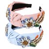 Qianxuan Rhinestone Crystal Headband For Women Handmade Jewelry Girls Hair Accessories Diamond Fashion Headbands Girl Handmade Beaded Glitter Flower Hairbands