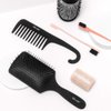 Kitsch Wide Tooth Comb for Curly Hair - Detangler Hair Combs for Women | Extra Wide Tooth Comb for Wet Hair with Curved Handle | Holiday Gift | Detangling Comb for Thick Hair | Shower Comb, Black