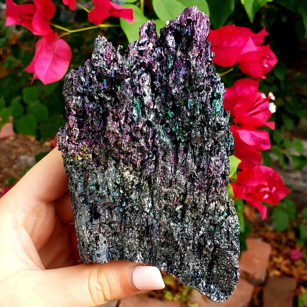 Carborundum Silicon Carbide Rainbow Mineral Specimen - Crystal Healing Reiki Stone Metaphysical Free Formed Chakra - carborundum - Piece #105