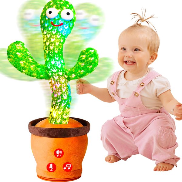Vitosup Volume Adjustable Dancing Talking Cactus Toy for Baby Toddler, Interactive Cactus Baby Toy, Mimicking Singing Cactus Toy, Baby Toys 6-18 Months+, Baby Stocking Stuffers for Boys Girls