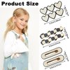 SHEHARUHI 18 PCS Acrylic Cute Checker Hair Clips, Simple Geometric Duckbill Clips, Korean Styling Minimalist Hair Barrettes for Women and Girls Hair Accessories(Black and White)