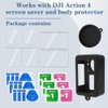 SHUAXI Screen Protector (6+1Pack) Compatible with dji osmo action 4, Tempered Glass Film High Definition Full Coverage and Silicone Cover Sleeve