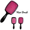 ALINEX Wet & Dry Vented Detangling Hair Brush - Hair brush for All type of Hairs with Black Pink Constrast -Hair Brush Man and Woman,Ultra-soft Tangles Hair Brush