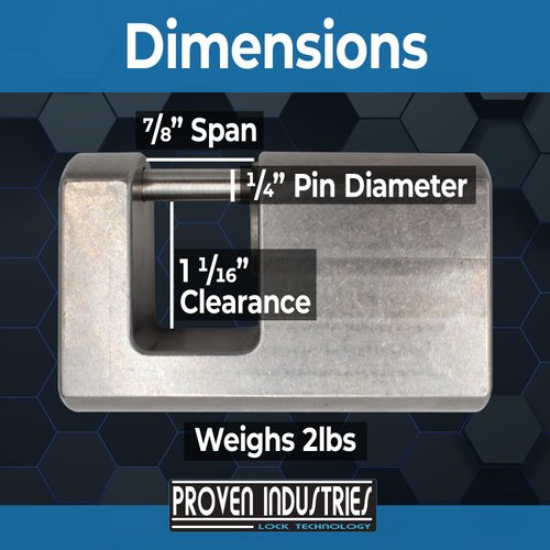 Proven Industries Coupler Latch Pin Lock, Stainless Steel, Fits Most Coupler Styles, Stainless Steel, Made in The USA, Model 651