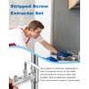 Stripped Screw Extractor Set, Broken Pipe Extraction Tool, Easy to Remove Screw Extractor Set for Damaged Screw Remover and Extractor